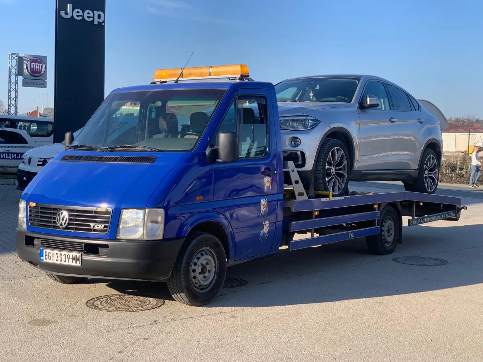 BMW X6 na šleperu - prevoz SUV vozila, šlep služba Kraljevo Vrnjačka Banja